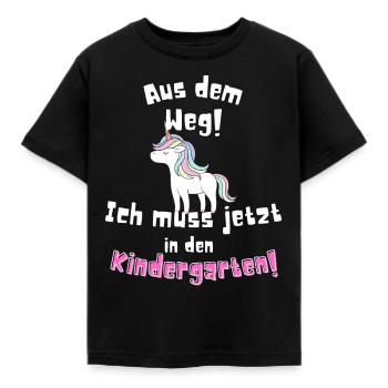 Kindergarten Kindergartenkind | Einhorn | Krippe - Kinder T-Shirt - Schwarz - Vorne - AI Model Kid Female (0cm)
