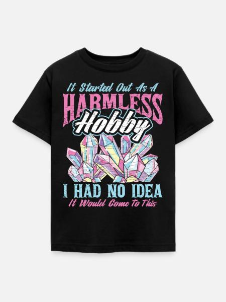 Kristalle Geschenk - Kinder T-Shirt - Schwarz