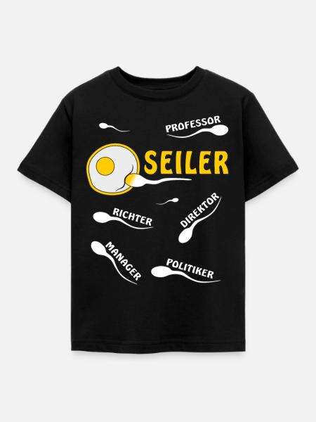 SEILER - Kinder T-Shirt - Schwarz