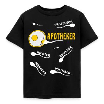 APOTHEKER - Kinder T-Shirt - Schwarz - Vorne - AI Model Kid Female (0cm)
