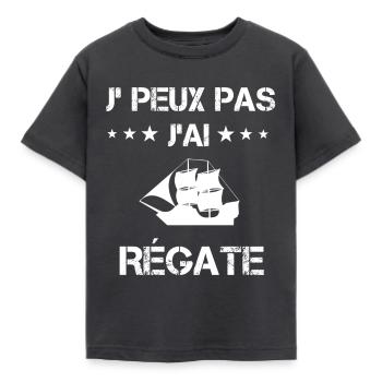 je peux pas j'ai régate cadeau bateau - T-shirt Enfant - charbon - Devant - AI Model Kid Female (0cm)