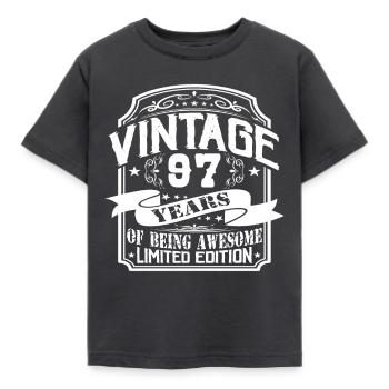 Anniversaire Vintage 97 Ans Édition Limitée - T-shirt Enfant - charbon - Devant - AI Model Kid Female (0cm)