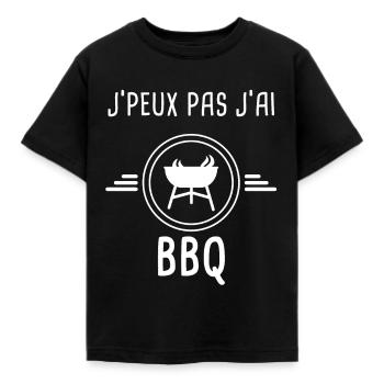 bbq je peux pas j'ai bbq barbecue - T-shirt Enfant - noir - Devant - AI Model Kid Female (0cm)