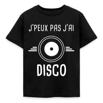 disco je peux pas j'ai disco vinyle vinyle - T-shirt Enfant - noir - Devant - AI Model Kid Female (0cm)
