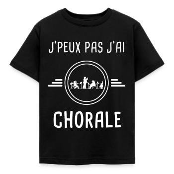 chorale je peux pas j'ai chorale music choriste - T-shirt Enfant - noir - Devant - AI Model Kid Female (0cm)