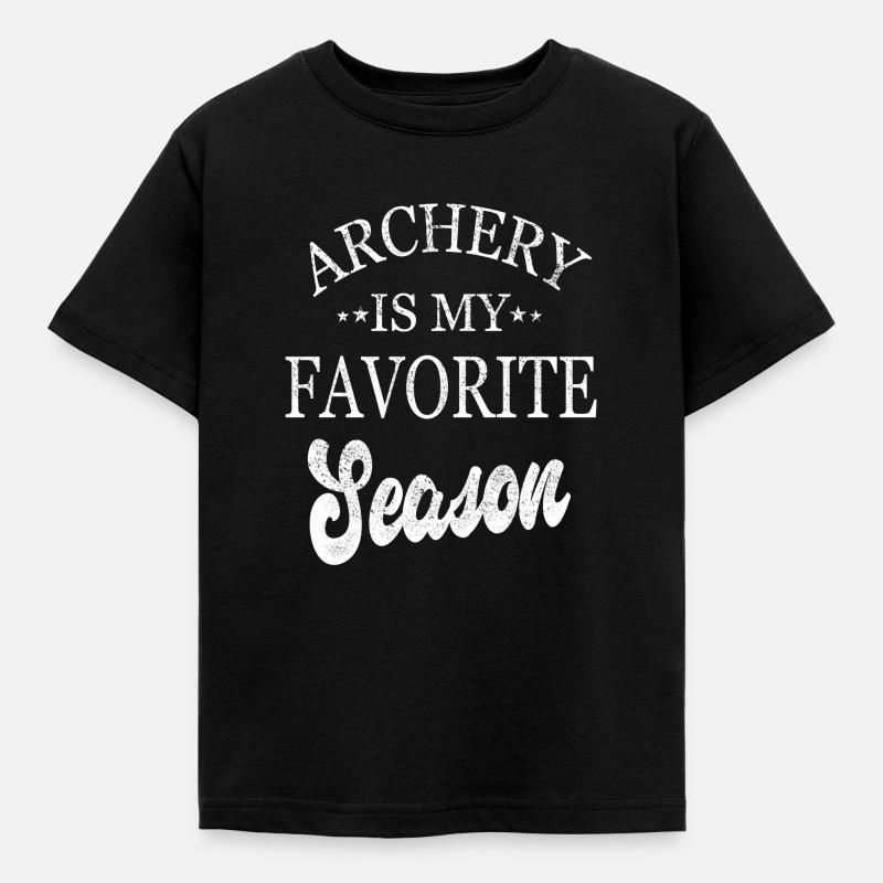 Le tir à l’arc est ma saison préférée - T-shirt Enfant - noir