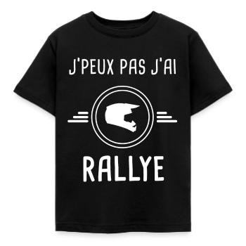 rallye je peux pas j'ai rallye rallyeur - T-shirt Enfant - noir - Devant - AI Model Kid Female (0cm)