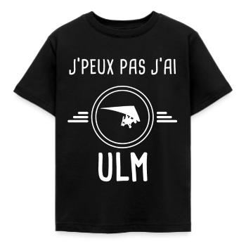 ulm je peux pas j'ai ulm motorisé - T-shirt Enfant - noir - Devant - AI Model Kid Female (0cm)