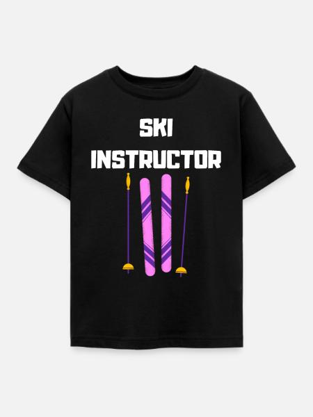 Skileraar - Kinderen T-shirt - zwart