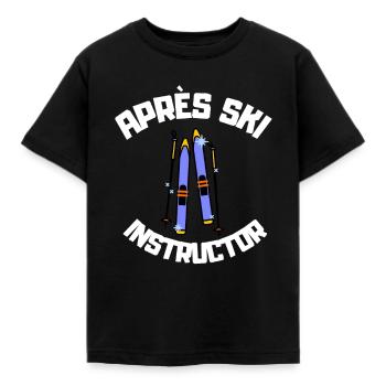 Après Ski Instructor - Kinder T-Shirt - Schwarz - Vorne - AI Model Kid Female (0cm)