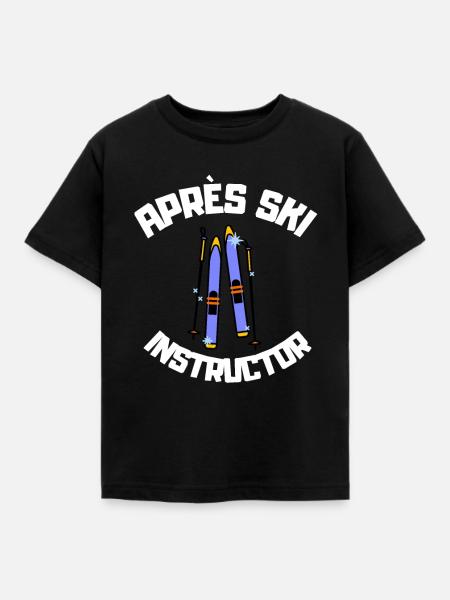 Après Ski Instructeur - Kinderen T-shirt - zwart