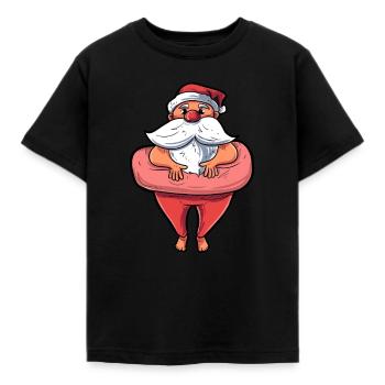Père Noël en maillot de bain - T-shirt Enfant - noir - Devant - AI Model Kid Female (0cm)