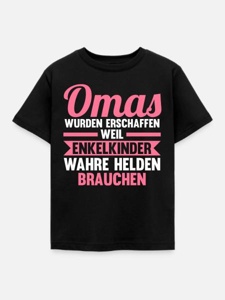 Großmutter Großmama Omi Oma - Kinder T-Shirt - Schwarz