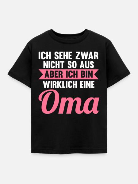 Großmutter Großmama Omi Oma - Kinder T-Shirt - Schwarz
