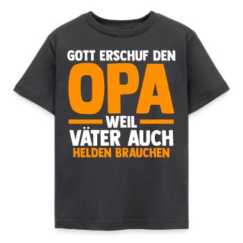 Großvater Großpapa Opi Opa - Kinder T-Shirt - Dunkelgrau - Vorne - AI Model Kid Female (0cm)