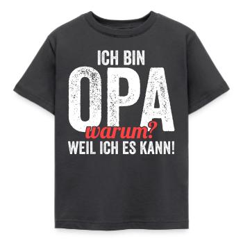 Großvater Großpapa Opi Opa - Kinder T-Shirt - Dunkelgrau - Vorne - AI Model Kid Female (0cm)