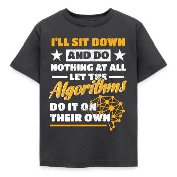 Algorithms Computer Programmer Robot Engineer - Kids' T-Shirt - dark grey - Front - AI Model Kid Female (0cm)