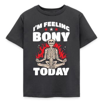Goth Halloween osseux aujourd’hui squeletté - T-shirt Enfant - charbon - Devant - AI Model Kid Female (0cm)