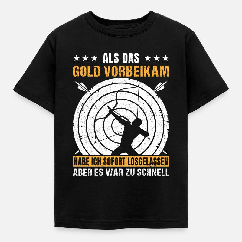 Bogenschießen Bogensport Bogenschütze - Kinder T-Shirt - Schwarz