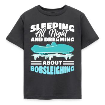 Bob Schlitten - Kinder T-Shirt - Dunkelgrau - Vorne - AI Model Kid Female (0cm)