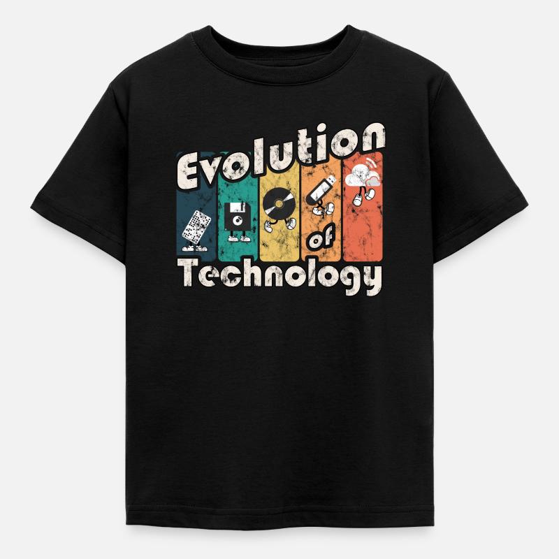 Évolution de la technologie - T-shirt Enfant - noir