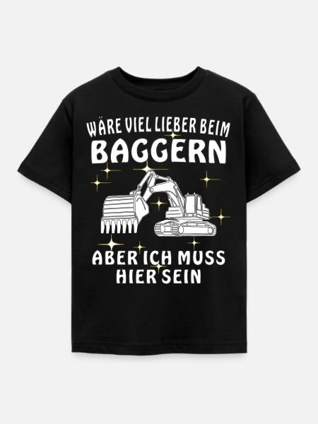 BAGGERN - Kinder T-Shirt - Schwarz