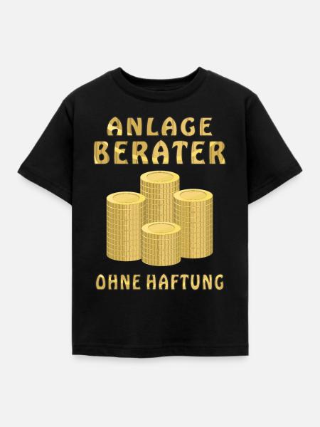 GELD MÜNZEN ANLAGE BERATER - Kinder T-Shirt - Schwarz