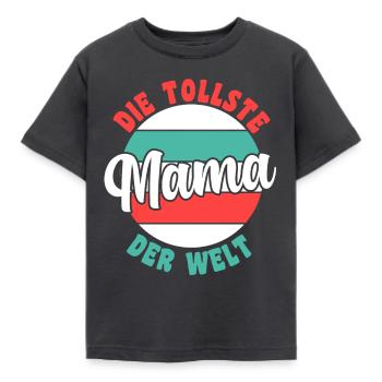 Mutter Mama - Kinder T-Shirt - Dunkelgrau - Vorne - AI Model Kid Female (0cm)