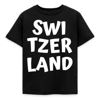 Switzerland - Kids' T-Shirt - black - Front - AI Model Kid Female (0cm)
