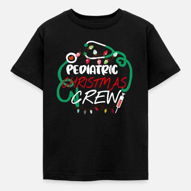Kinderkrankenschwester Weihnachtscrew Kinderarzt - Kinder T-Shirt - Schwarz
