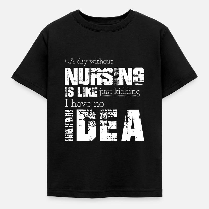 Nursing - Kids' T-Shirt - black
