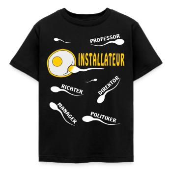 INSTALLATEUR - Kinder T-Shirt - Schwarz - Vorne - AI Model Kid Female (0cm)