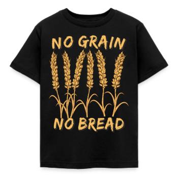 PAS DE CÉRÉALES PAS DE PAIN - T-shirt Enfant - noir - Devant - AI Model Kid Female (0cm)