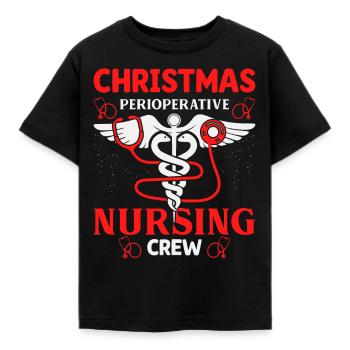 Christmas Nursing Crew Outfit - Kinder T-Shirt - Schwarz - Vorne - AI Model Kid Female (0cm)