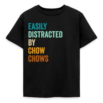 Leicht abgelenkt von Chow-Chows - Kinder T-Shirt - Schwarz - Vorne - AI Model Kid Female (0cm)