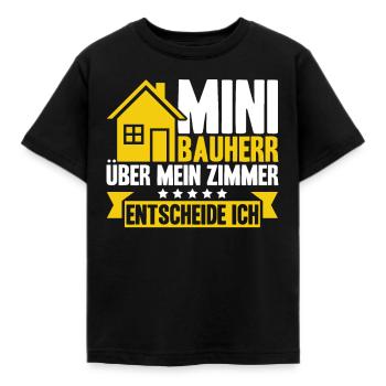 Bauherr Kinder Über Mein Zimmer Entscheide Ich - Kinder T-Shirt - Schwarz - Vorne - AI Model Kid Female (0cm)