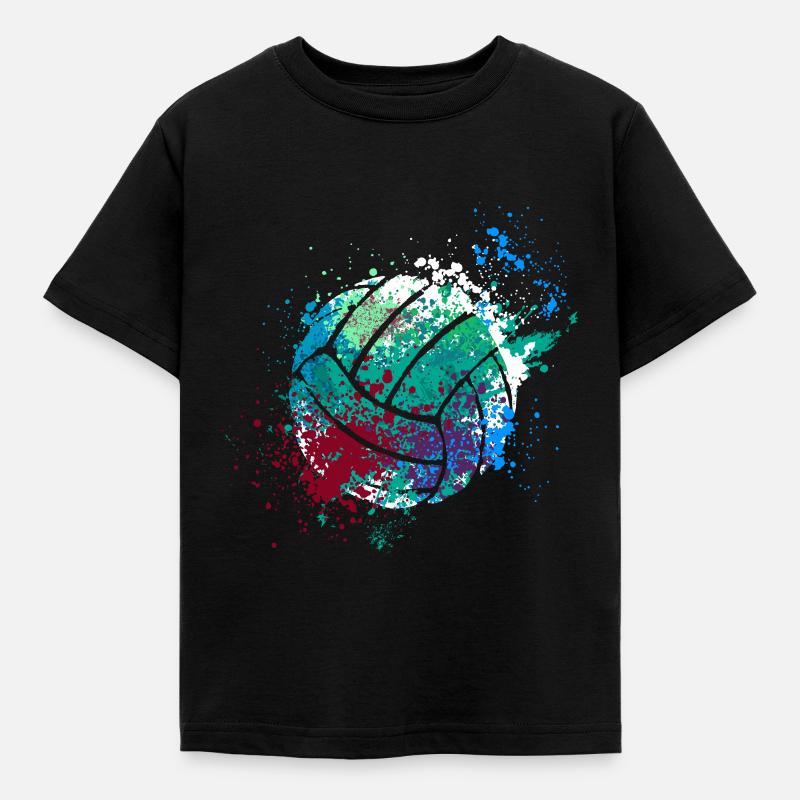Splash Art Pallavolo - Maglietta per bambini - nero