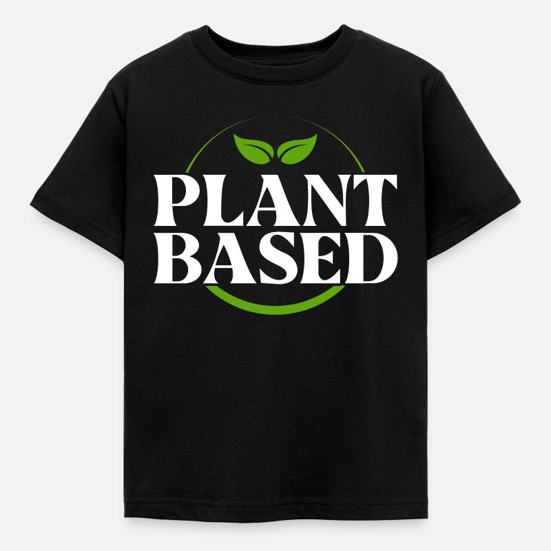 Plant Based - Kinder T-Shirt - Schwarz