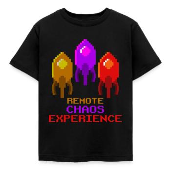 Remote chaos experience - Kinder T-Shirt - Schwarz - Vorne - AI Model Kid Female (0cm)