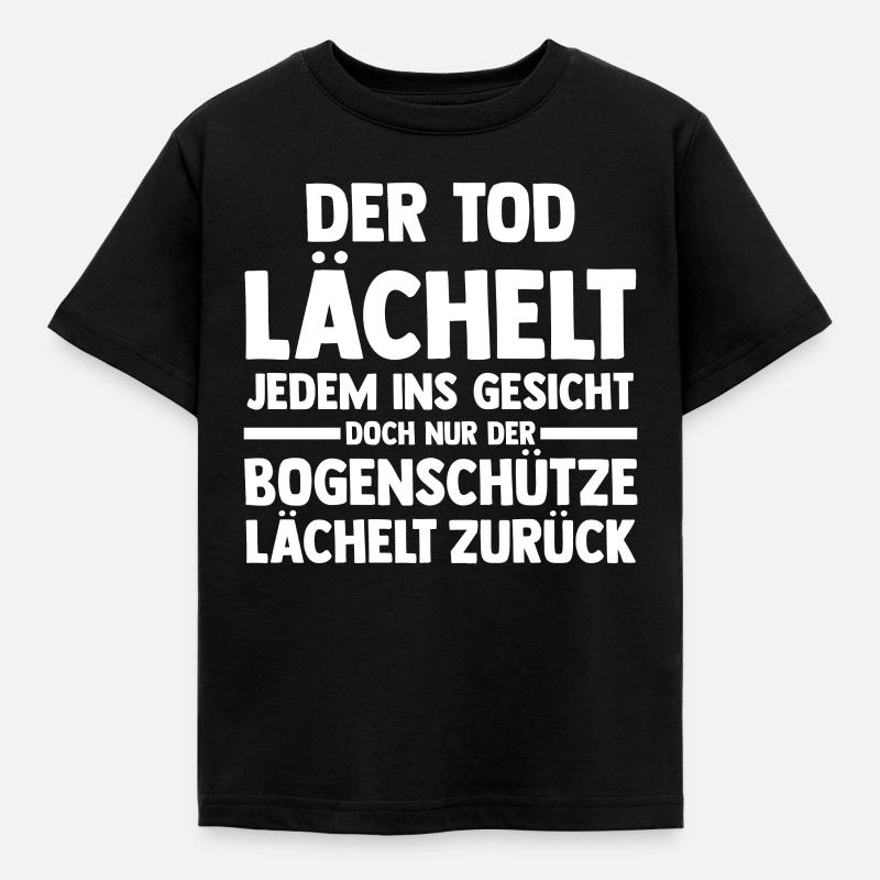 Bogen Bogenschütze Bogensport Bogenschießen - Kinder T-Shirt - Schwarz