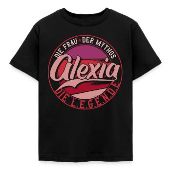 Die frau der Mythos die Legende Alexia - Kinder T-Shirt - Schwarz - Vorne - AI Model Kid Female (0cm)
