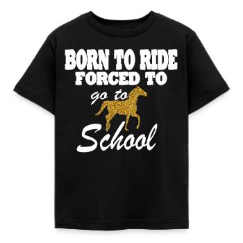 Pferd Reiten Reitverein Geschenkidee - Kinder T-Shirt - Schwarz - Vorne - AI Model Kid Female (0cm)