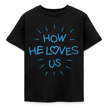 Jésus Dieu Foi Adoration Louange Chrétien - T-shirt Enfant - noir - Devant - AI Model Kid Female (0cm)