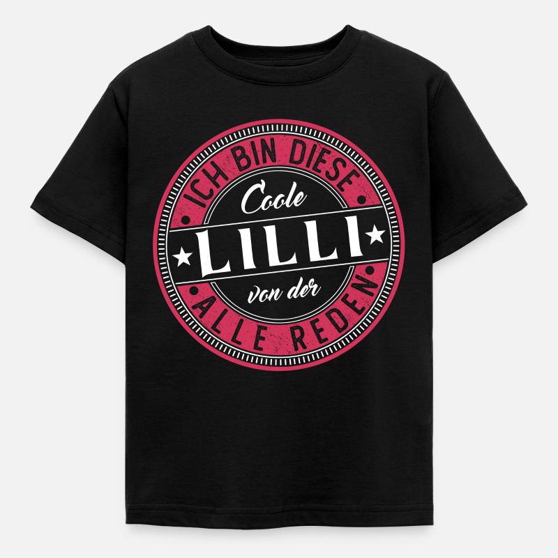 Lilli Geschenkidee Geschenk Geburtstag - Kinder T-Shirt - Schwarz