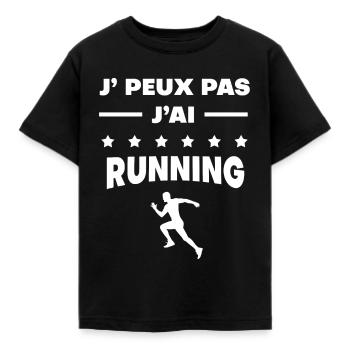Je peux pas j'ai running cadeau running - T-shirt Enfant - noir - Devant - AI Model Kid Female (0cm)