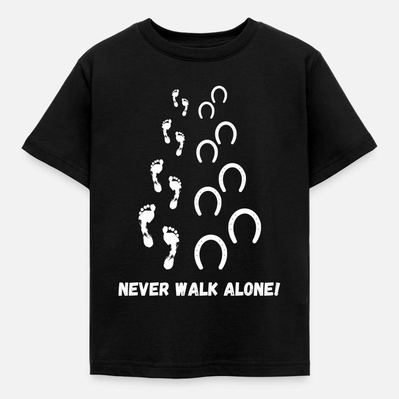 Never walk alone - Kids' T-Shirt - black