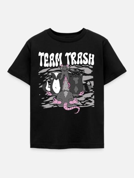Team Trash - Kinder T-Shirt - Schwarz