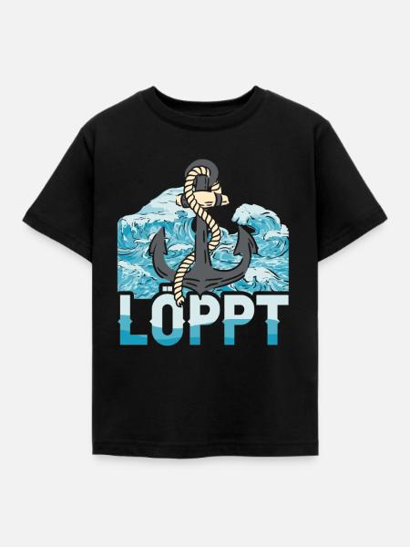 Löppt - Kinder T-Shirt - Schwarz
