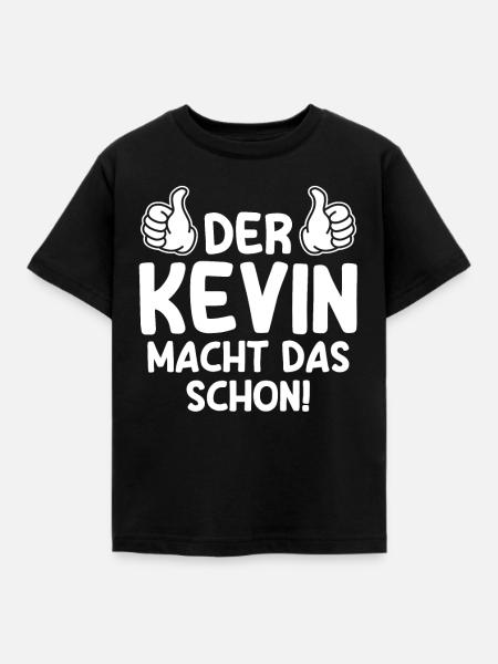 Kevin - Kinder T-Shirt - Schwarz
