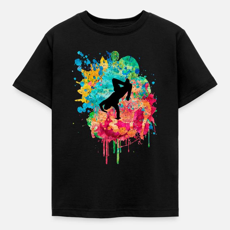 Breakdance Breakdancer PopArt - T-shirt Enfant - noir